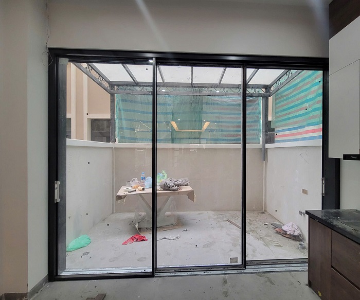 Cửa Slim nhôm Kogen cao cấp cánh lùa cho cửa chính