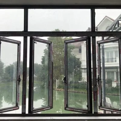 Cửa sổ mở quay 4 cánh nhôm Xingfa